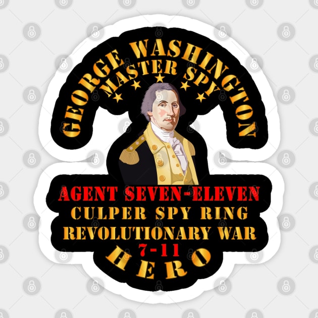 George Washington - Master Spy - 7-11 Hero Sticker by twix123844